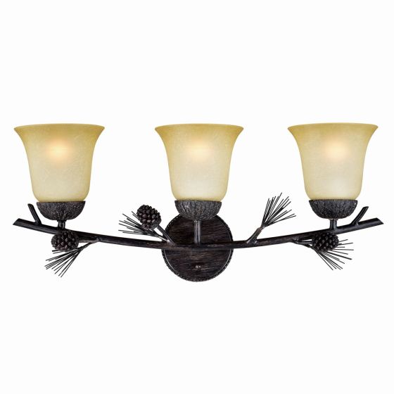 Sierra 3-Light Black Walnut Vanity Light