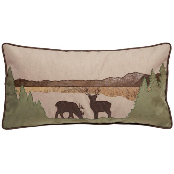 Deer Scene Pillow