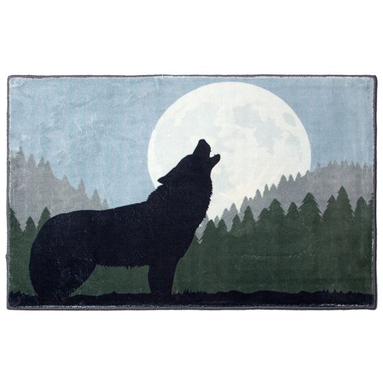 Howling Wolf Small Area Rug