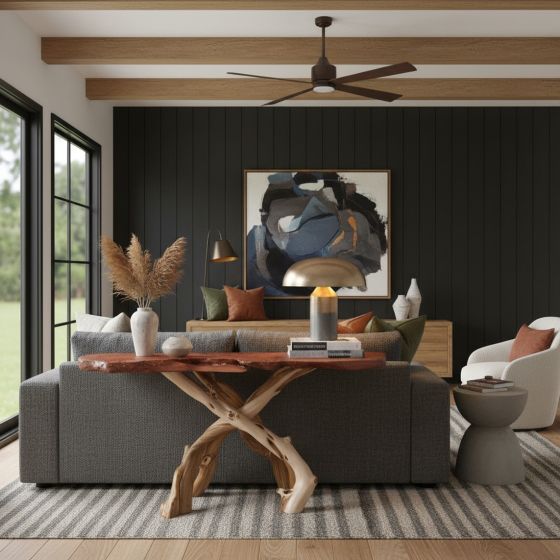 Rustic Redwood & Juniper Sofa Table