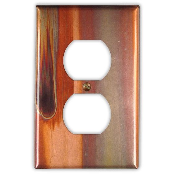 Stellar 1 Outlet Copper Switch Plate