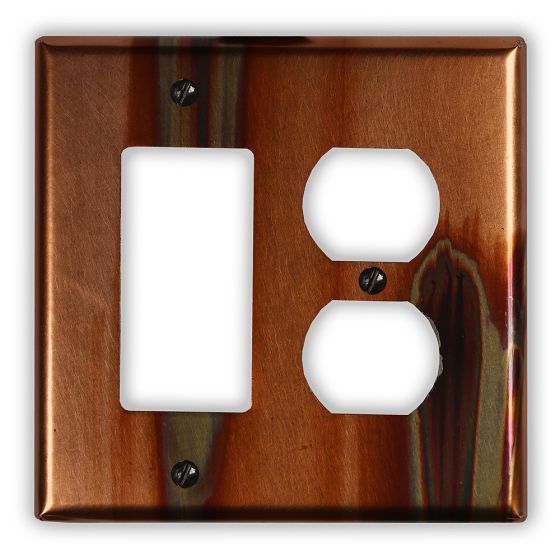 Stellar 1Rocker/GFI 1 Outlet Copper Switch Plate