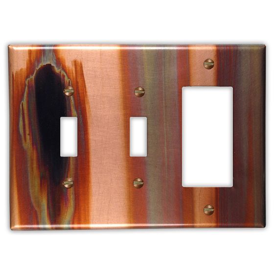 Stellar 2 Toggle 1 Rocker/GFI Copper Switch Plate