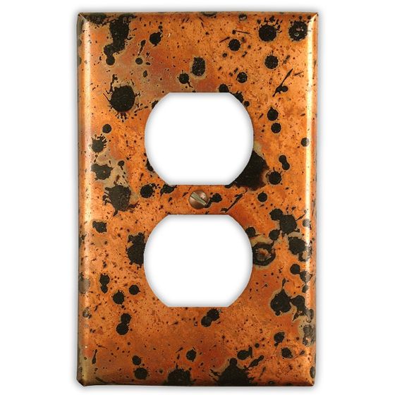 Sunburst 1 Outlet Copper Switch Plate