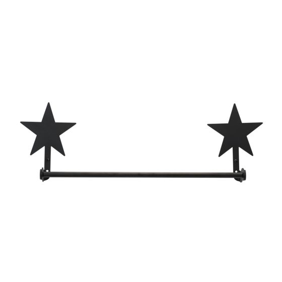 Wrought Iron Star Towel Bar