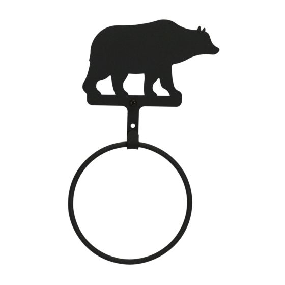 Wrought Iron Bear Towel Ring
