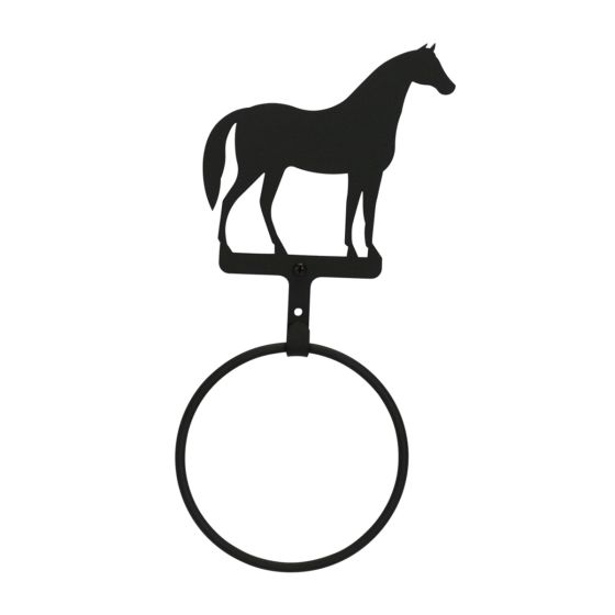 Wrought Iron Horse Towel Ring