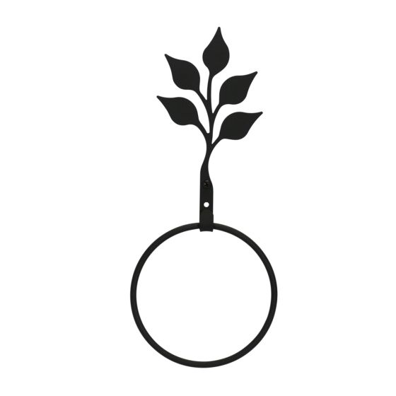 Wrought Iron Leaf Towel Ring