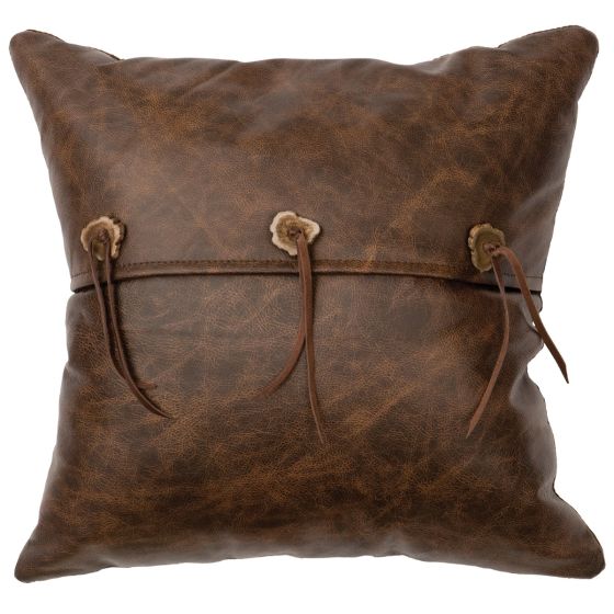 Texas Mesquite Leather Decor Pillow