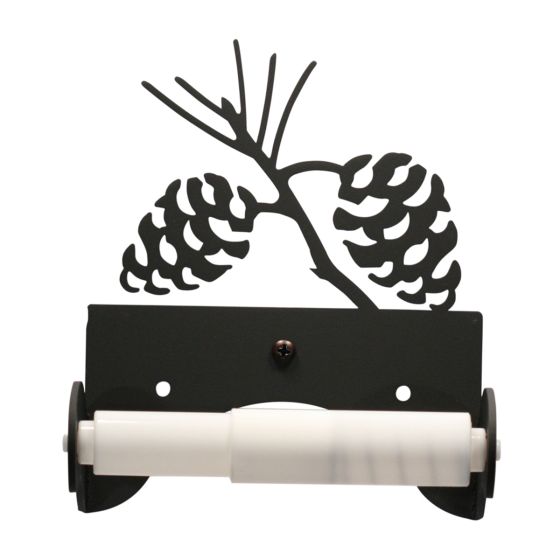 Wrought Iron Pinecone Roller Style Tissue Holder