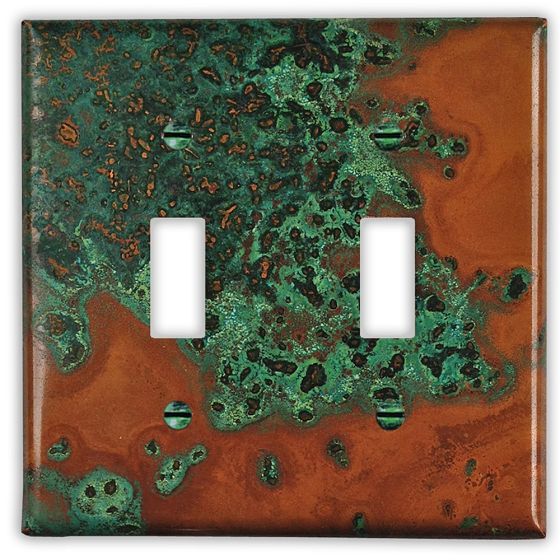Verde 2 Toggle Copper Switch Plate