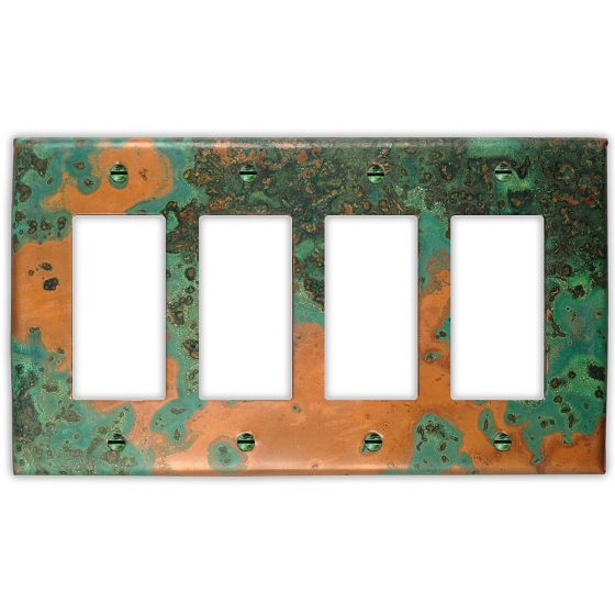 Verde 4 Rocker/GFI Copper Switch Plate
