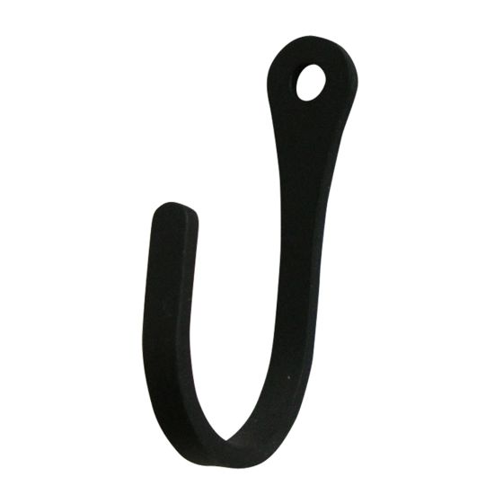 Wrought Iron Plain Narrow Wall Hook shown in Extra Small