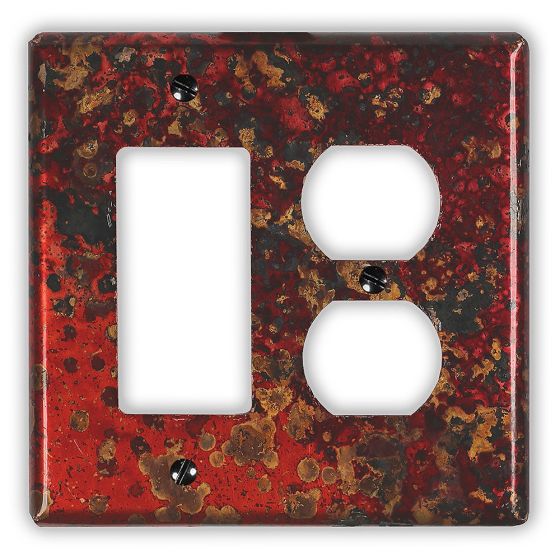 Wildfire 1 Rocker/GFI 1 Outlet Copper Switch Plate