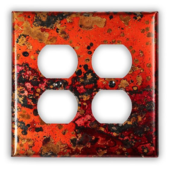 Wildfire 2 Outlet Copper Switch Plate