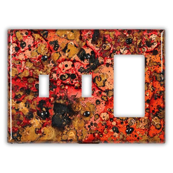 Wildfire 2 Toggle 1 Rocker/GFI Copper Switch Plate