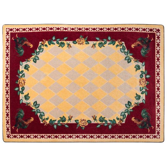 High Country Rooster Rug - Yellow