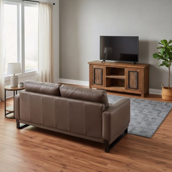 Barn Wood Entertainment Center: Some lifestyle images are created with AI for visualization purposes. Crafted from natural solid wood, each piece is unique and will vary.