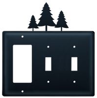 Wrought Iron Pine Triple GFI/Switch/Switch Cover