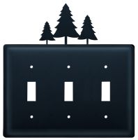 Wrought Iron Pine Triple Switch Cover