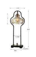 Cotulla Aged Black Iron Table Lamp