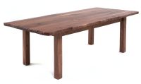 Modern Farmhouse Hardwood Dining Table - Chiseled Live Edge