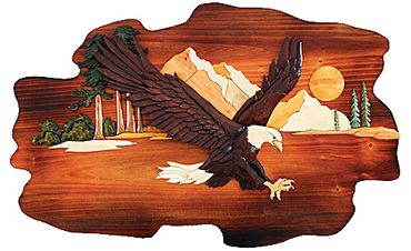 Soaring Eagle Rustic Wood Art
