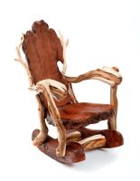 Rustic Solid Wood Rocker