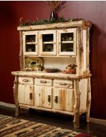 Light Aspen Buffet & Hutch in Clear Finish