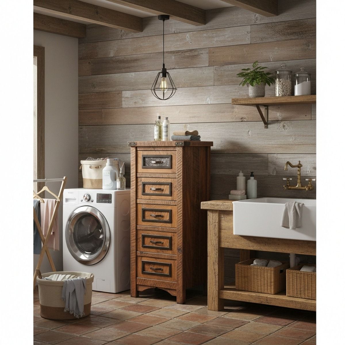 BLACK GRANITE 5 DRAWER LINGERIE CHEST