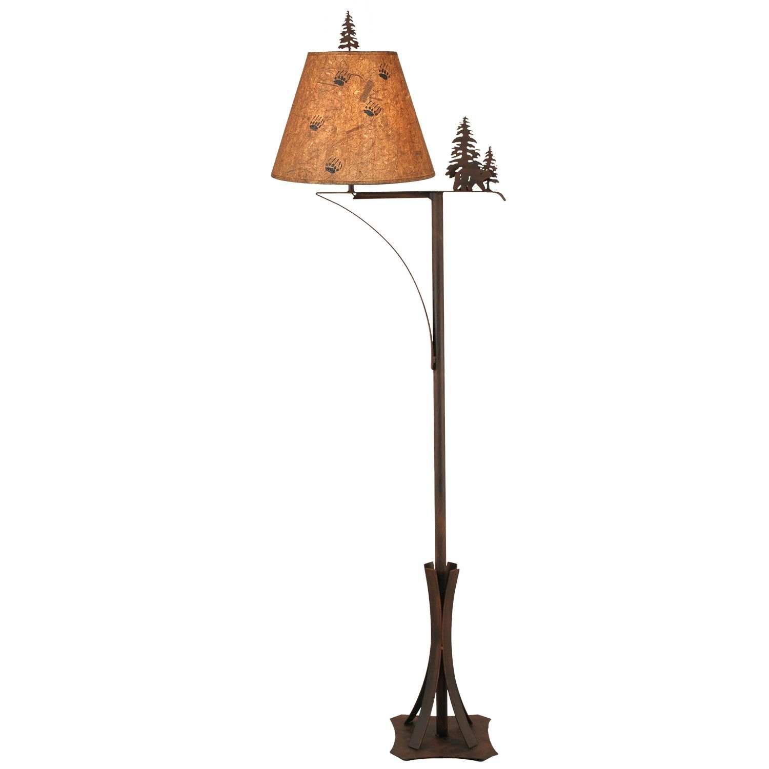 Iron Arm with Walking Bear Floor Lamp