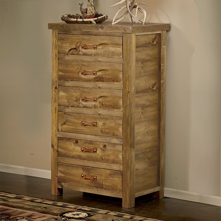 HEARTLAND WEATHERED WOOD 6 DRAWER CHEST
