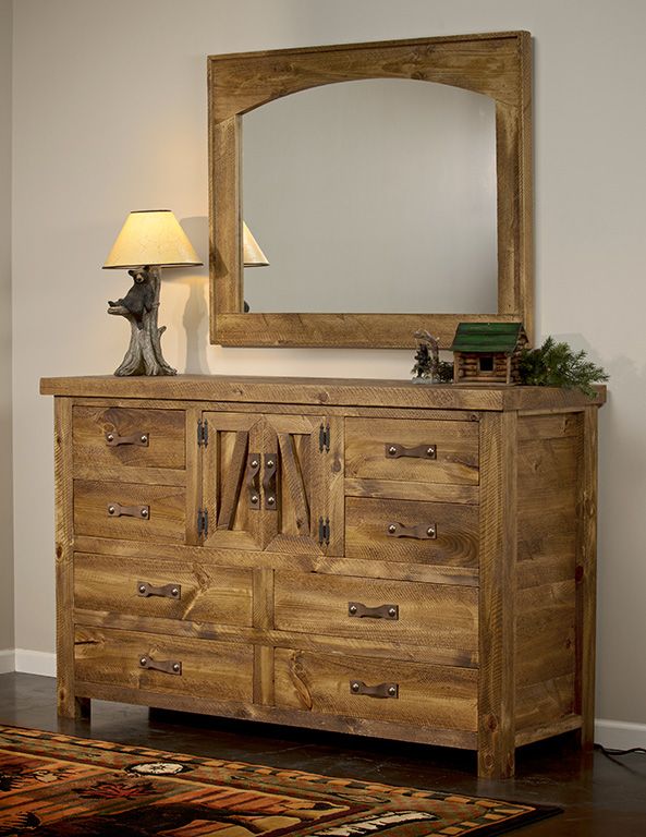 HEARTLAND WEATHERED WOOD 8 DRAWER DRESSER