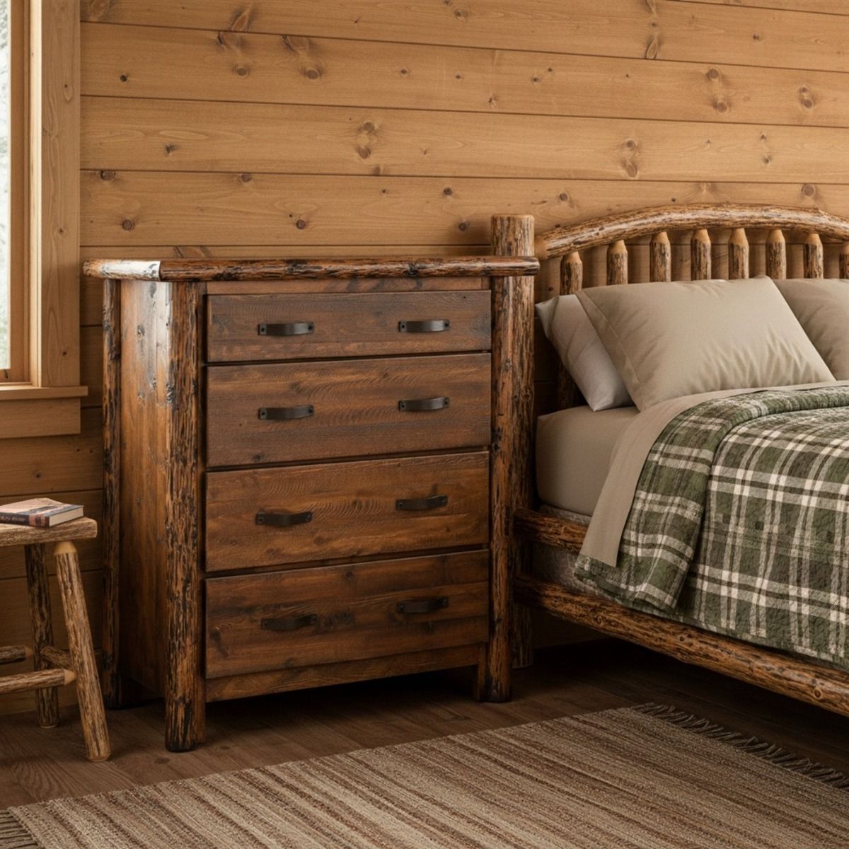 OLDE TOWNE 4 DRAWER LOG CHEST