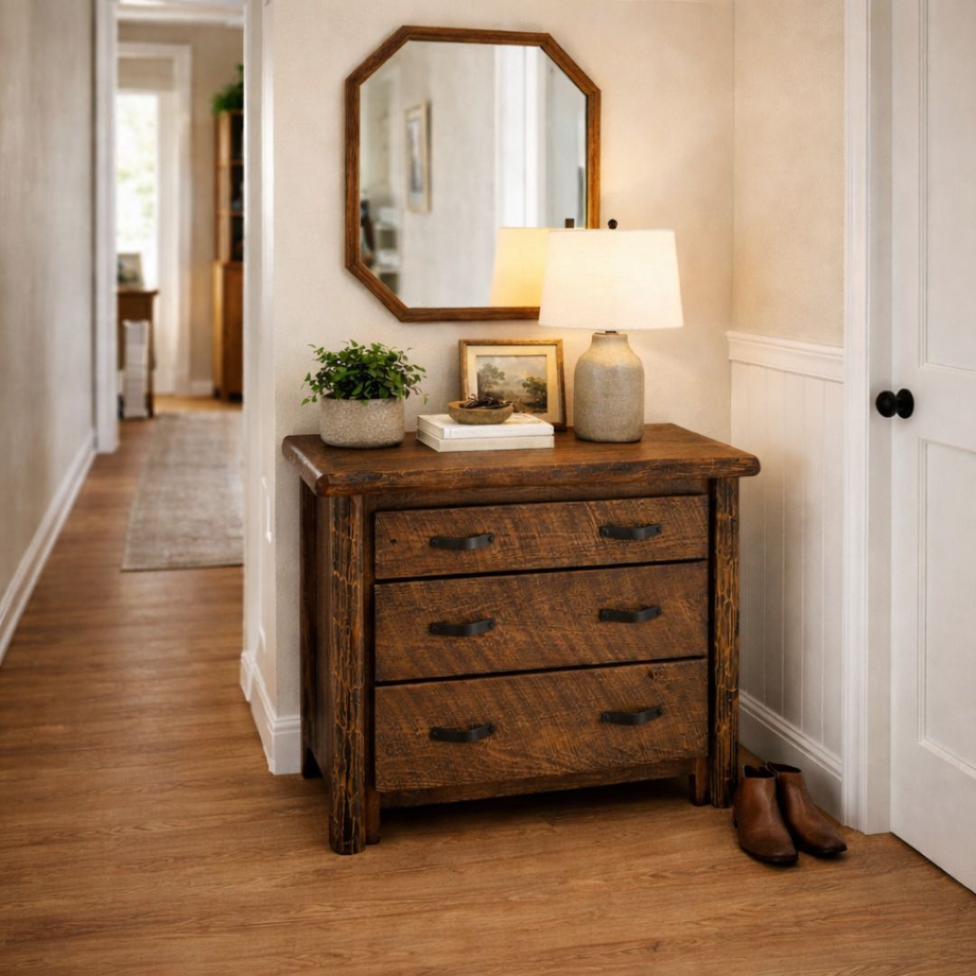 OLDE TOWNE 3 DRAWER LOG CHEST