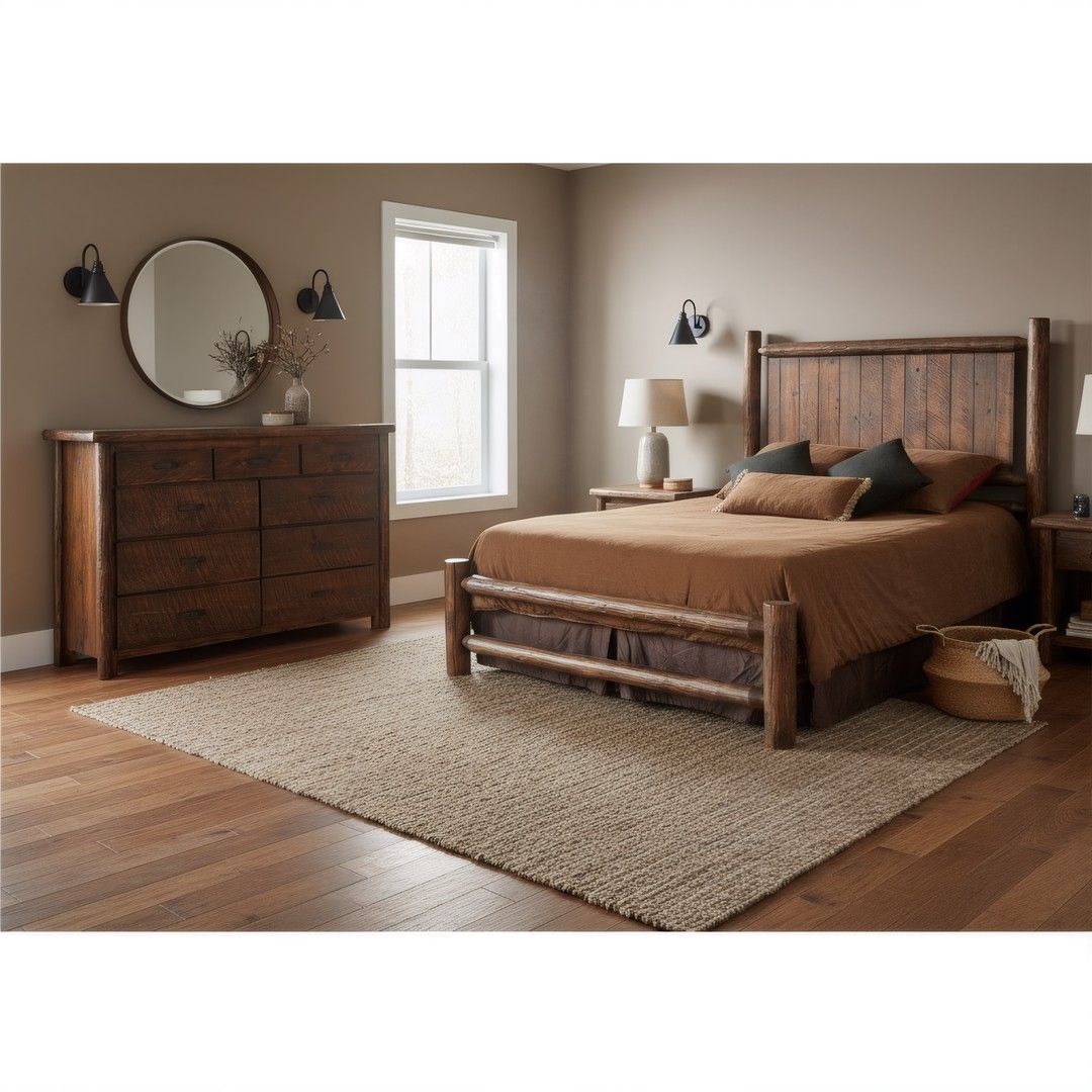 OLDE TOWNE 9 DRAWER LOG DRESSER