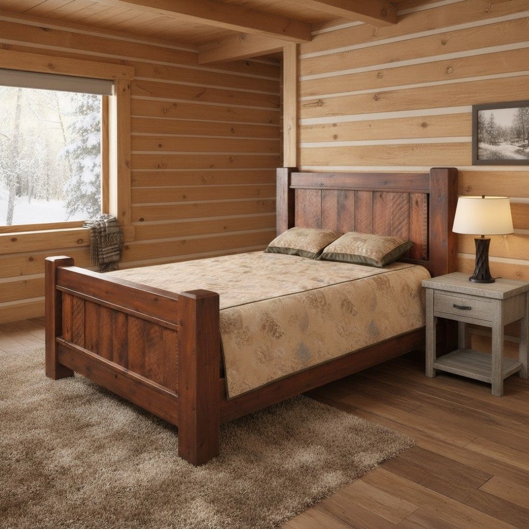 SAWMILL 1 DRAWER OPEN BARNWOOD NIGHTSTAND