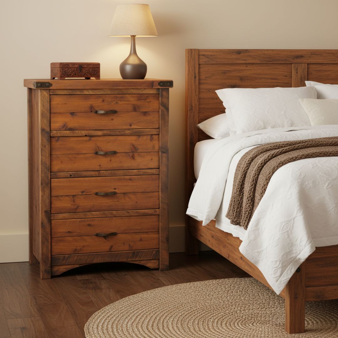 SAWMILL ROUGH SAWN 4 DRAWER CHEST