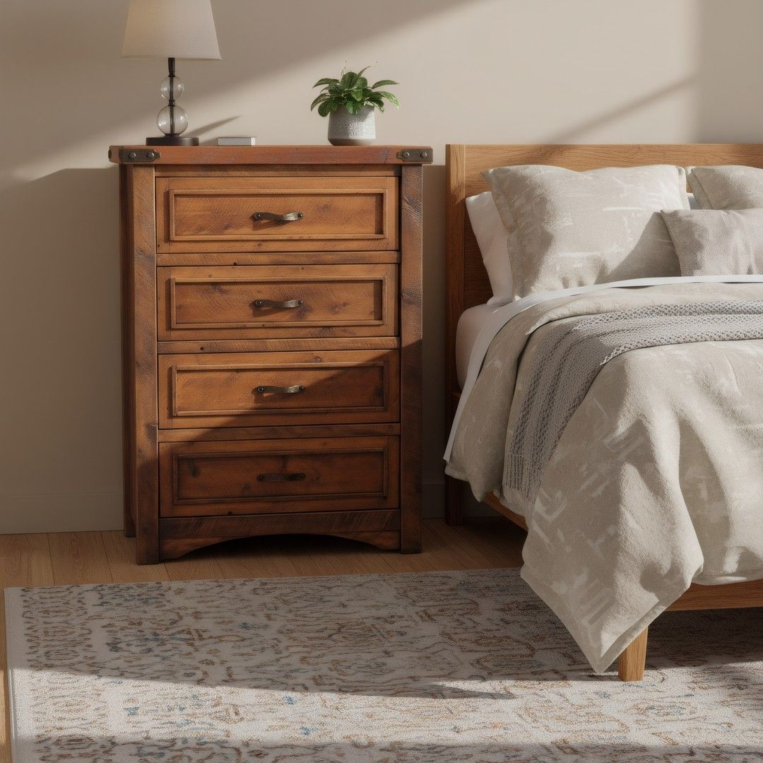 TIMBER HAVEN 4 DRAWER BARNWOOD CHEST