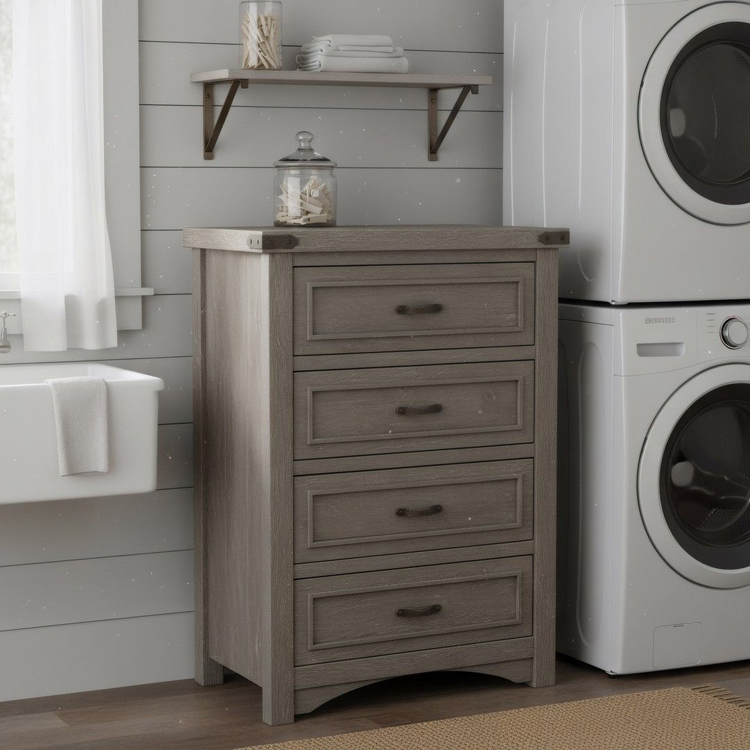 TIMBER HAVEN 4 DRAWER BARNWOOD CHEST