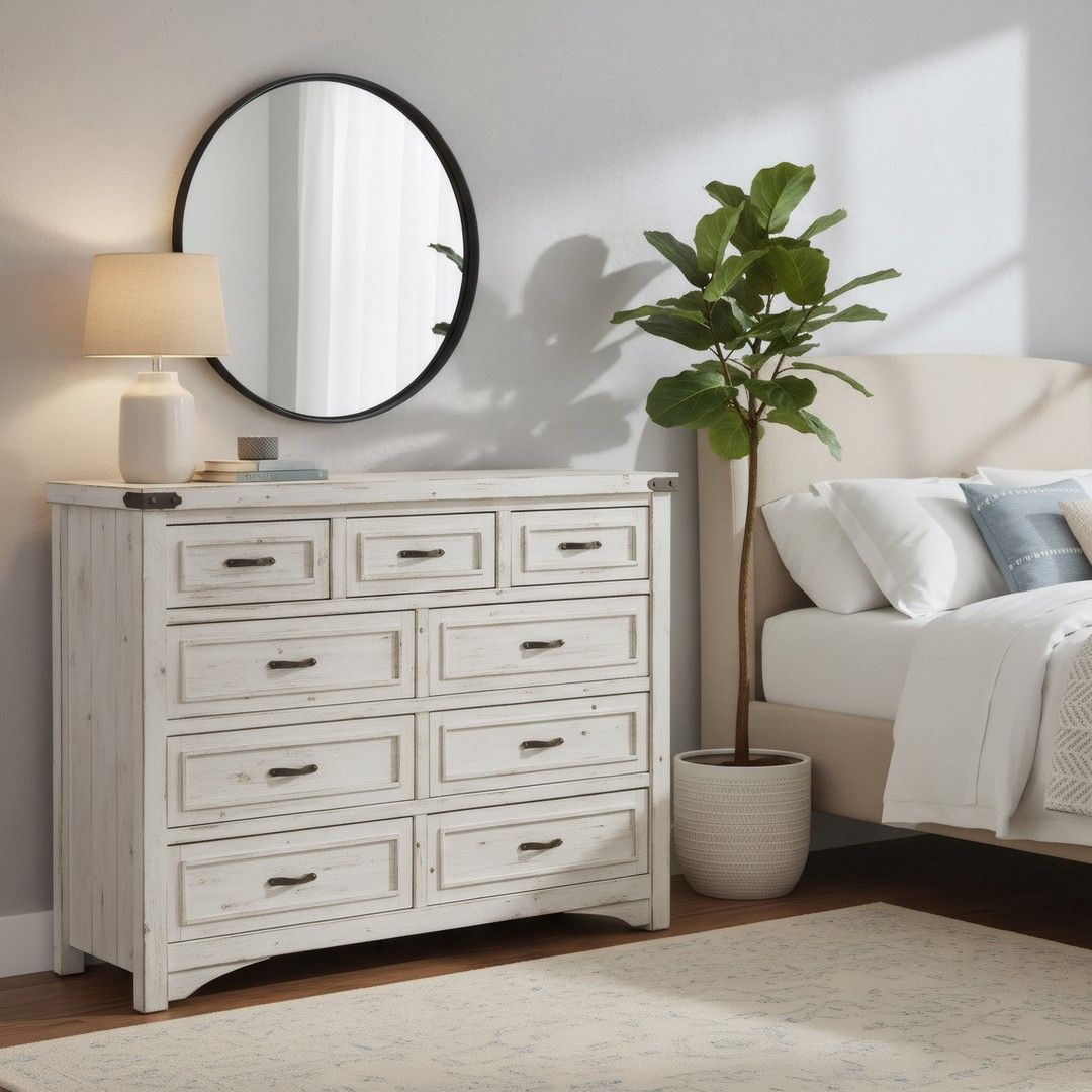 TIMBER HAVEN 9 DRAWER BARNWOOD DRESSER