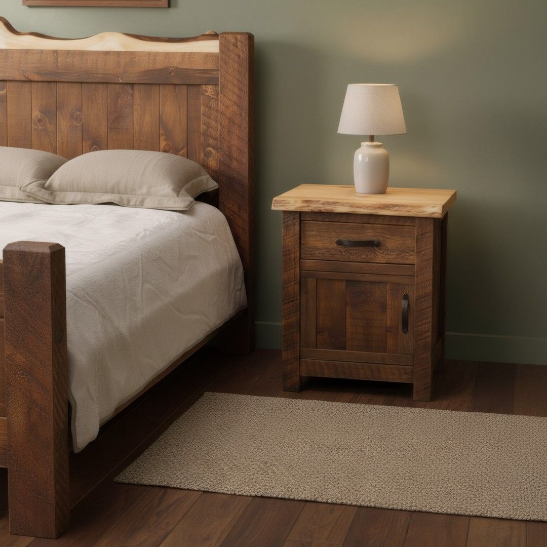 CANTERBURY PINES RUSTIC ENCLOSED NIGHTSTAND