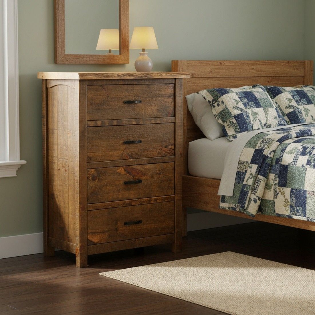 CANTERBURY PINES RUSTIC 4 DRAWER CHEST