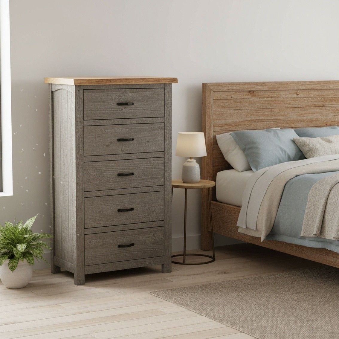 CANTERBURY PINES RUSTIC 5 DRAWER LINGERIE CHEST