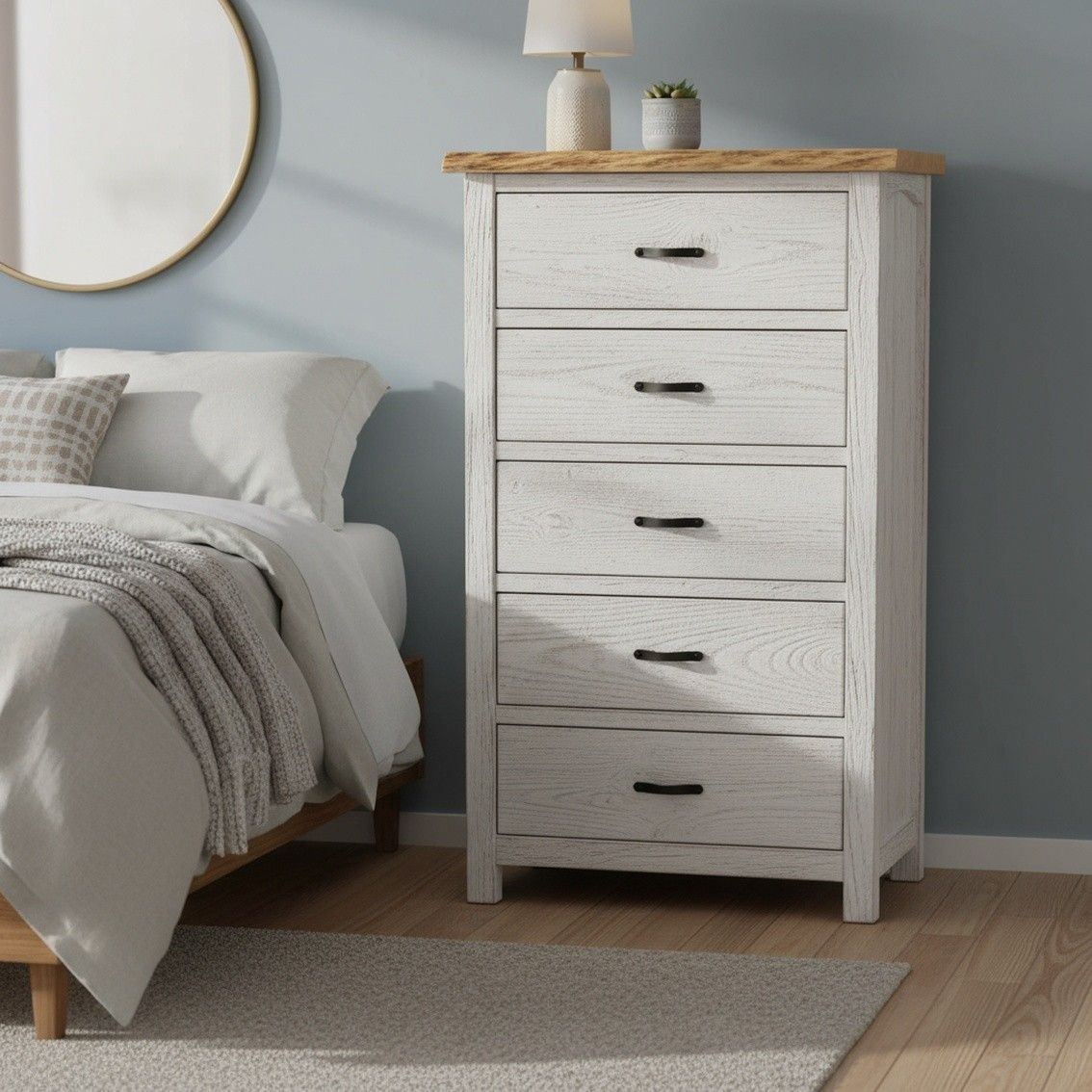 CANTERBURY PINES RUSTIC 5 DRAWER LINGERIE CHEST