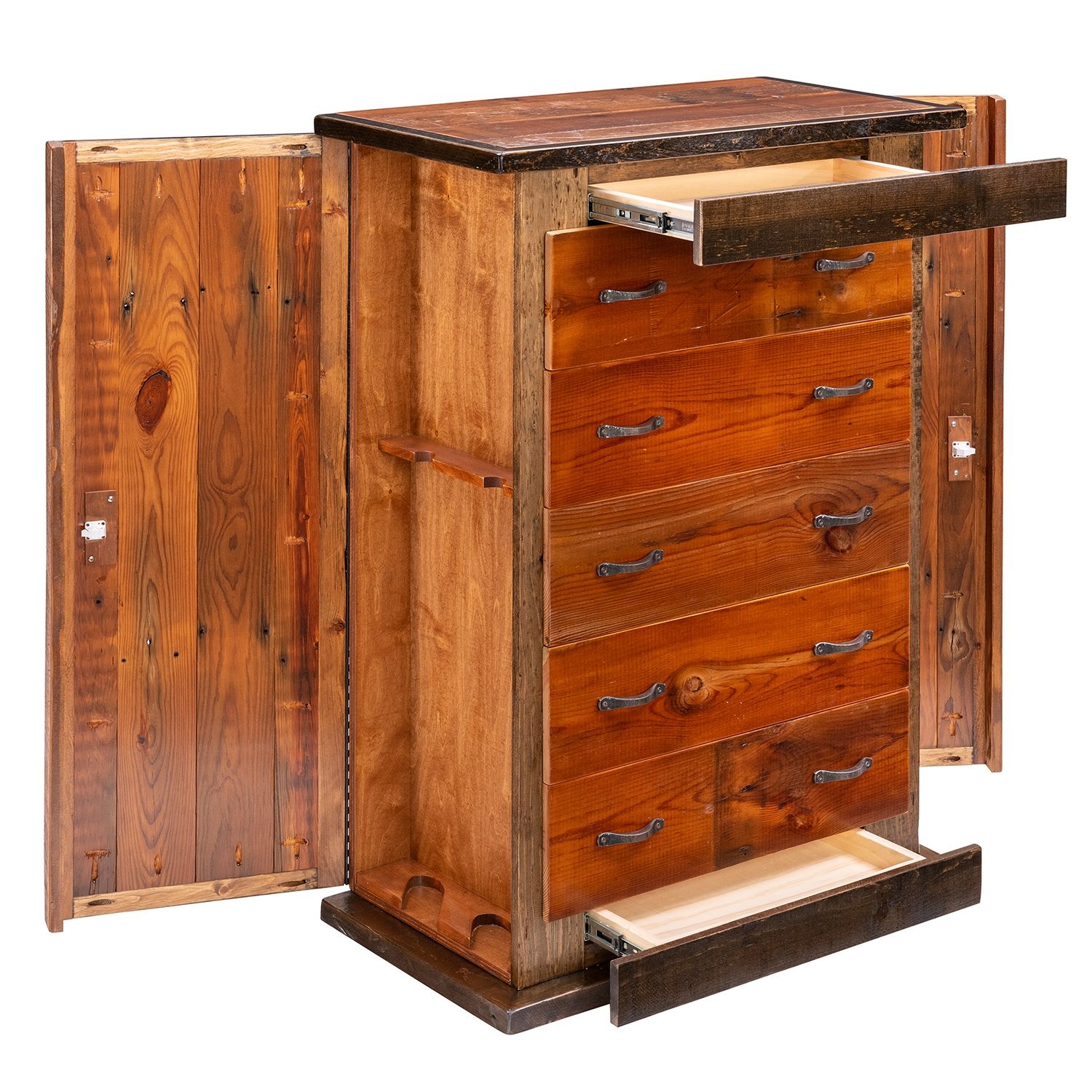 MOSSY OAK NATCHEZ TRACE RECLAIMED 5 DRAWER HIDDEN GUN CHEST