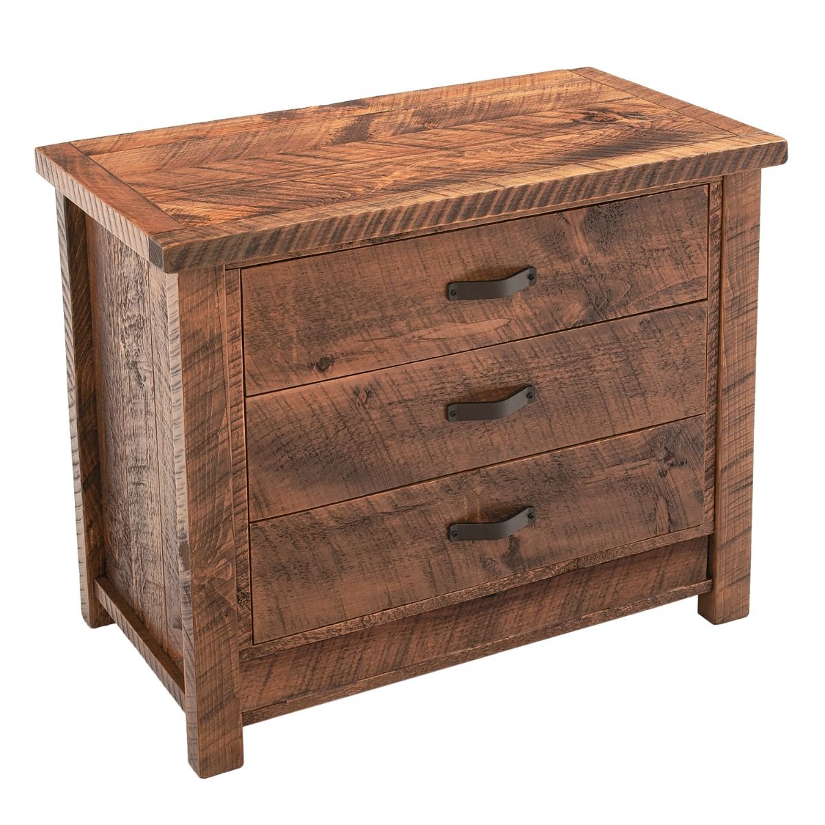 WALNUT FALLS RUSTIC 3 DRAWER BARNWOOD CHEST