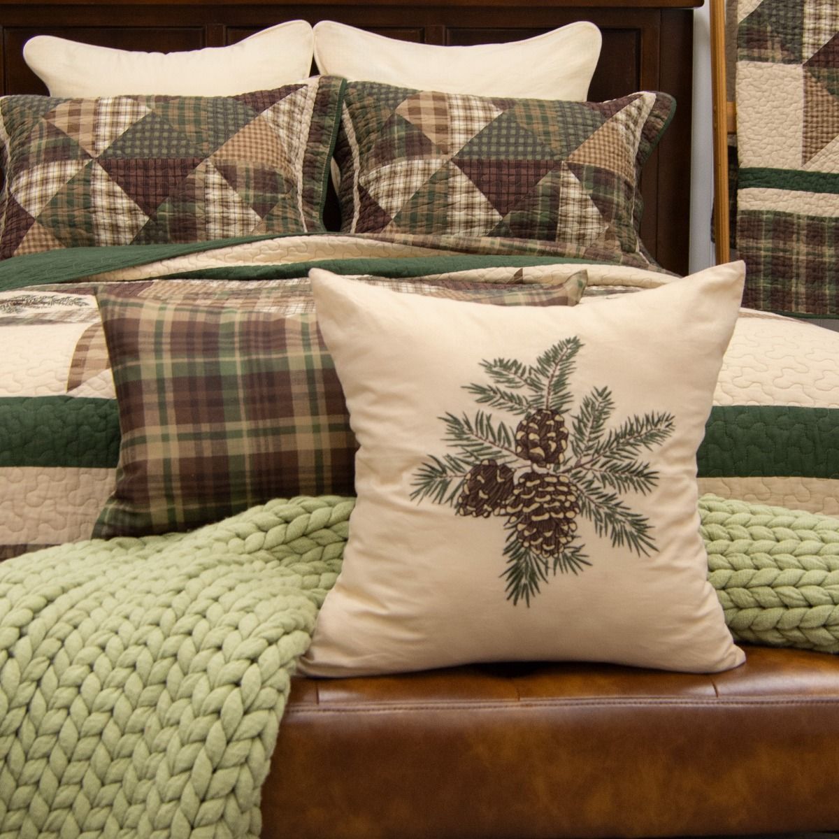 Woodland Creek Furniture Pine Star Decorative Pillow - Thumbnail 2