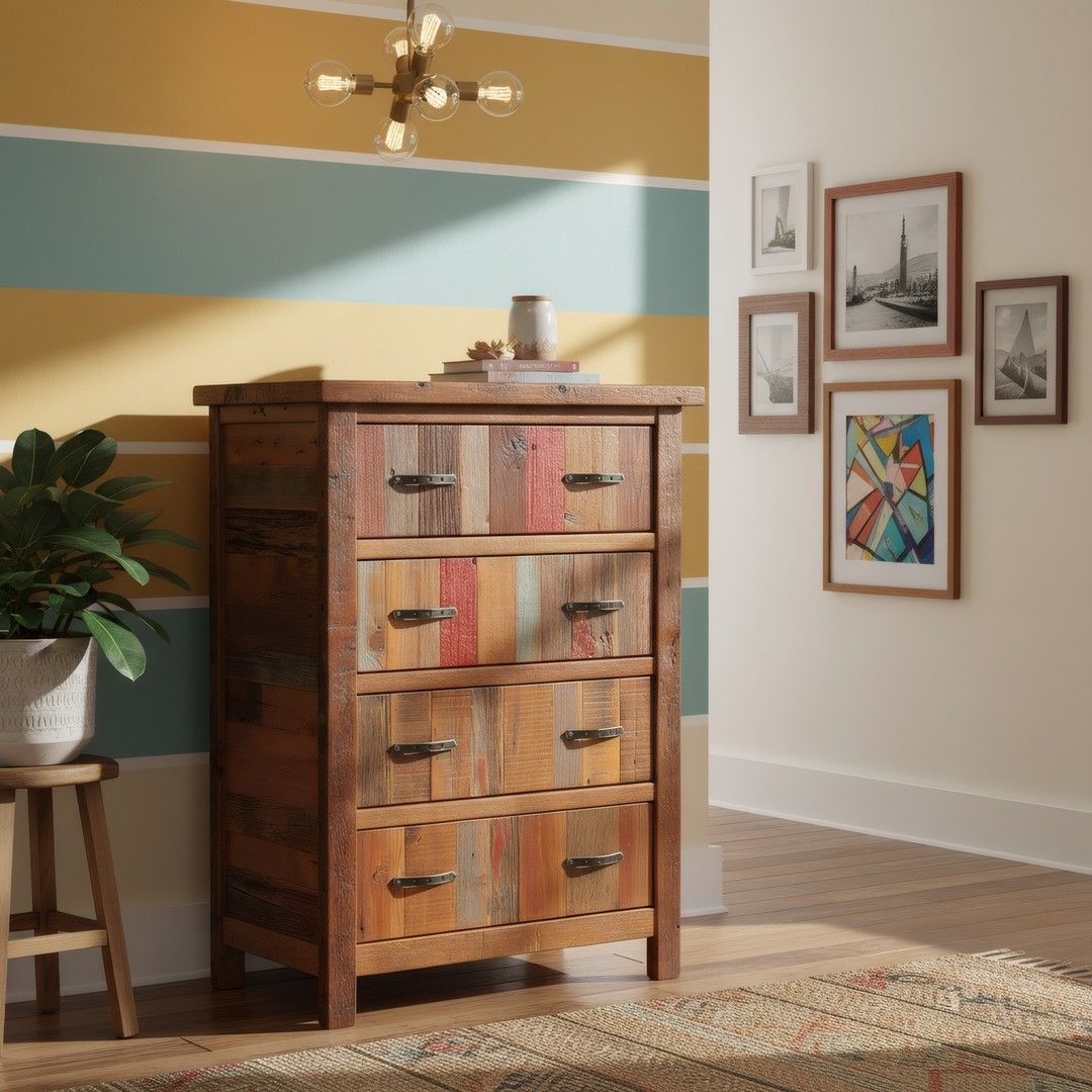 BACK TO THE BARN RECLAIMED 4 DRAWER CHEST