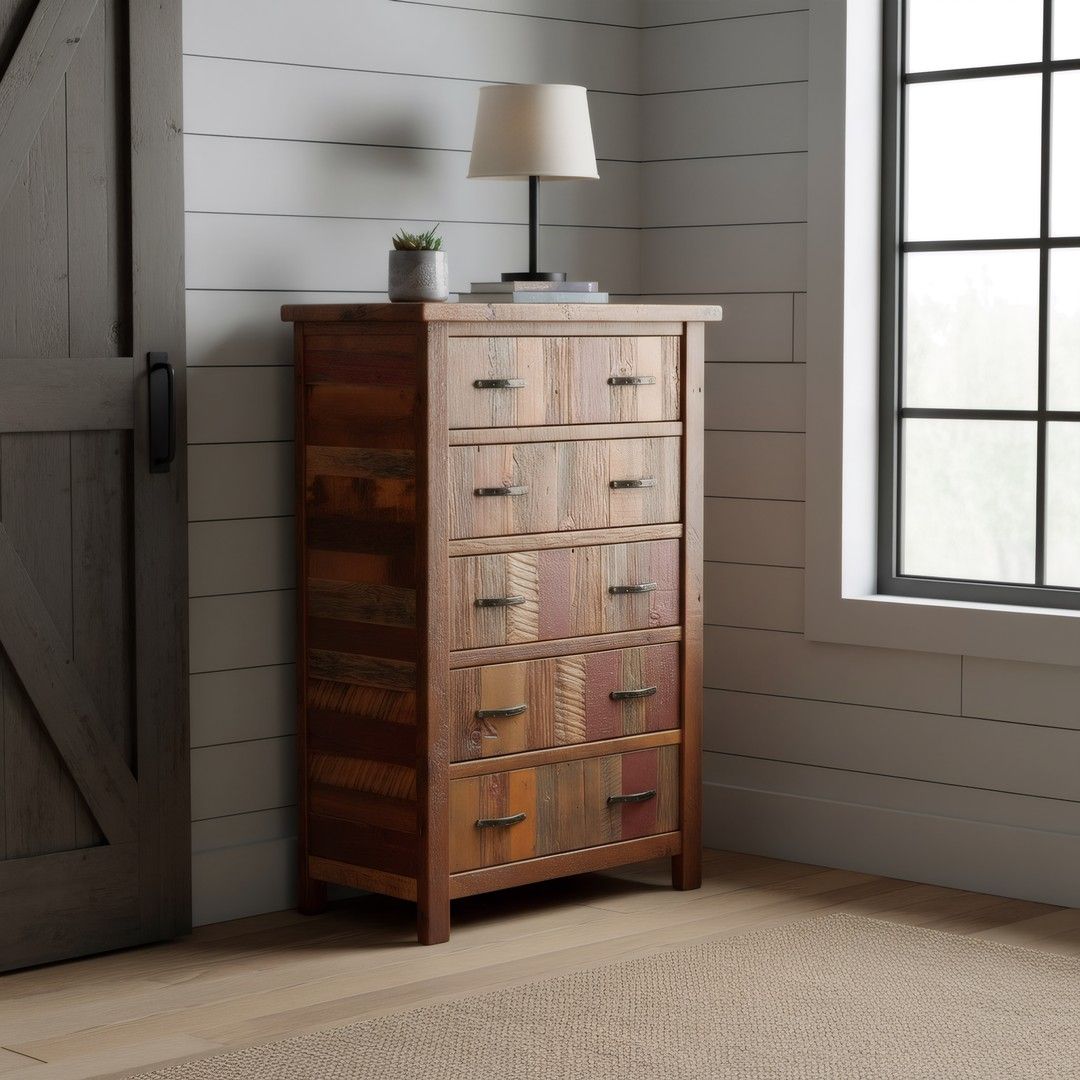 BACK TO THE BARN RECLAIMED 5 DRAWER CHEST